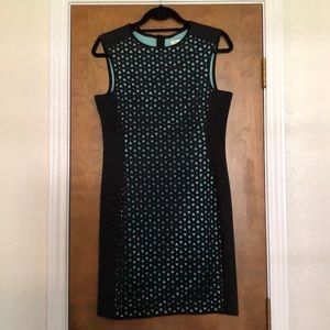 Shoshana black laser cut dress